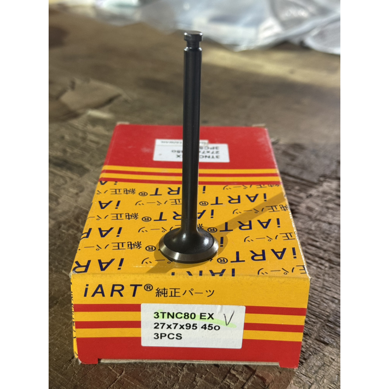Клапан випускний Yanmar 3TNC80 EX - 27x7x95 - 45* Клапан випускний Yanmar 3TNC80 EX - 27x7x95 - 45*