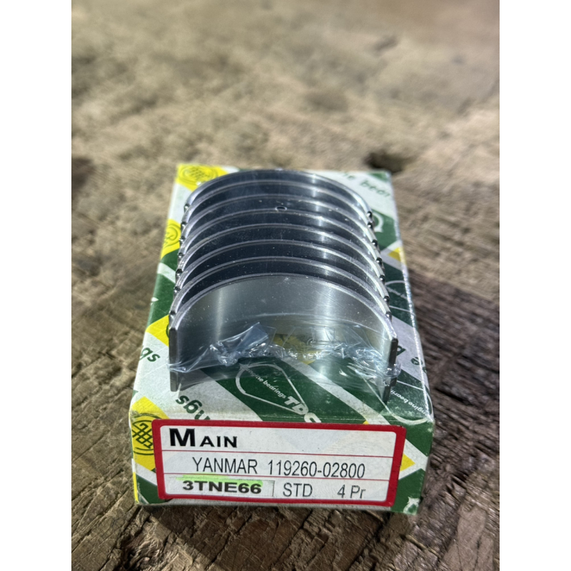 Вкладиші корінні Yanmar 3TNE66 - STD - 119260-02800 Вкладиші корінні Yanmar 3TNE66 - STD - 119260-02800