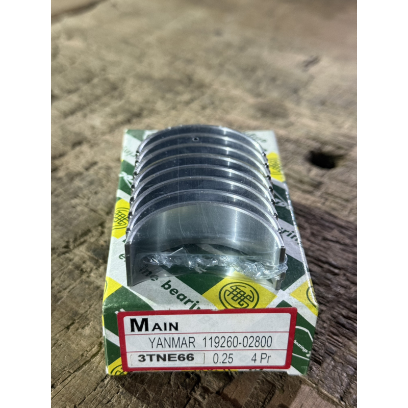 Вкладиші корінні Yanmar 3TNE66 - 0.25 - ремонтні Вкладиші корінні Yanmar 3TNE66 - 0.25 - ремонтні