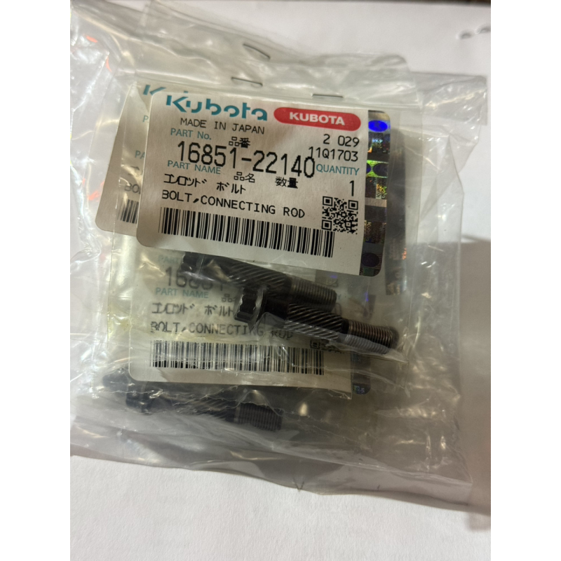 Болт шатуна Kubota D722 - оригинал - 16851-22140 Болт шатуна Kubota D722 - оригинал - 16851-22140